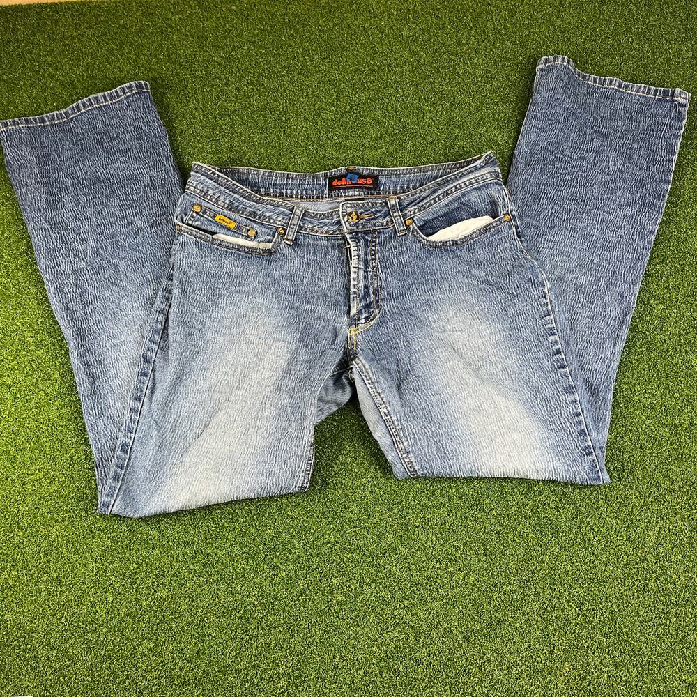 Vintage Dollhouse Stone Wash Denim Bootcut Jeans Sz 34"